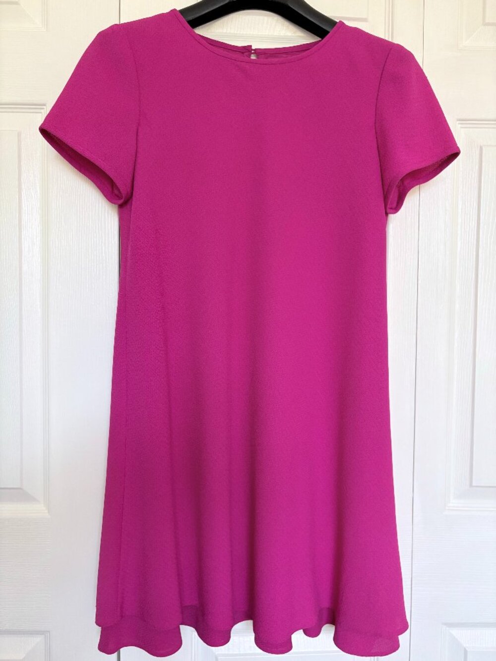 Liz Claiborne Petite Bright Pink Short Sleeve A-Line Shift Dress - Size 10P